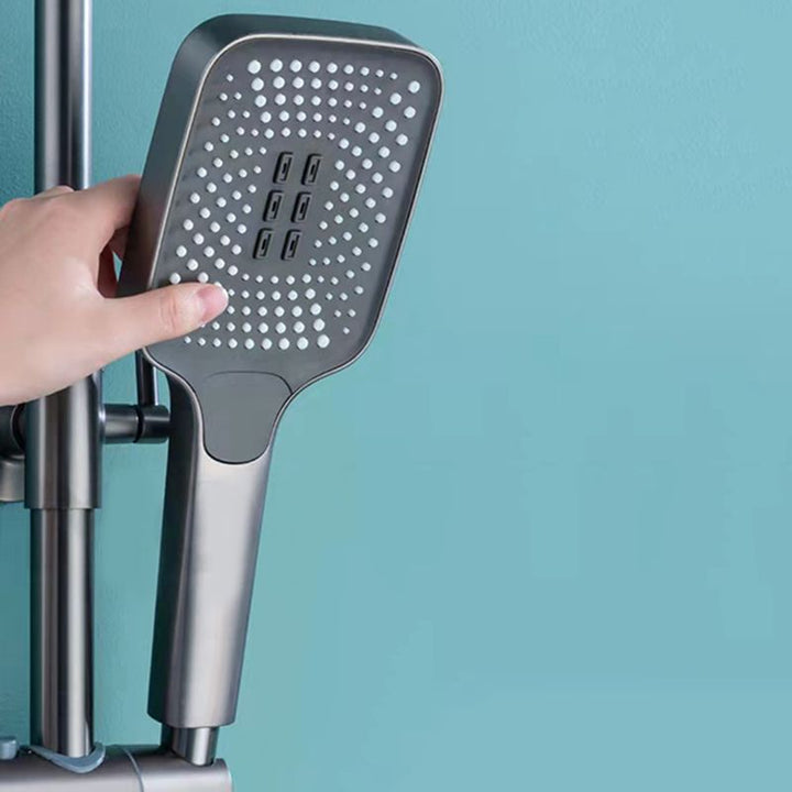 BowLift | Modern adjustable swivel shower head metal shower fixture on the wall