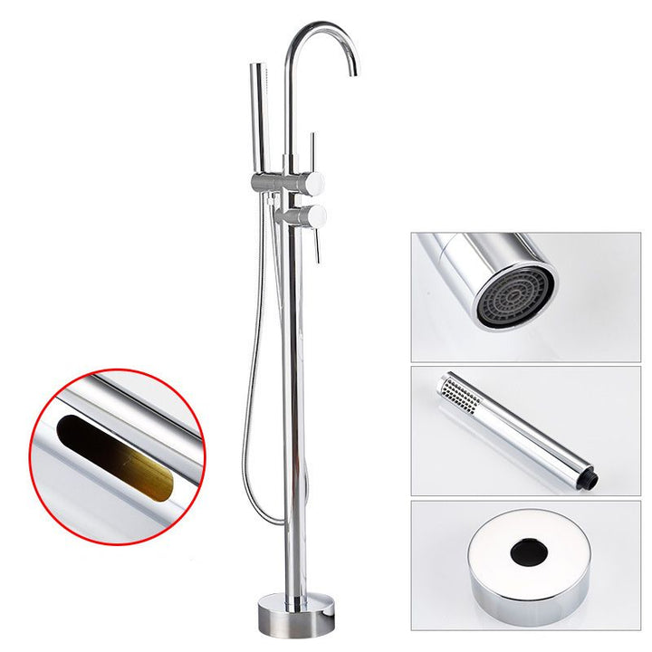 BowLift | Floor Metal Freestanding Bathtub Faucet Swivel Copper Freestanding Faucet