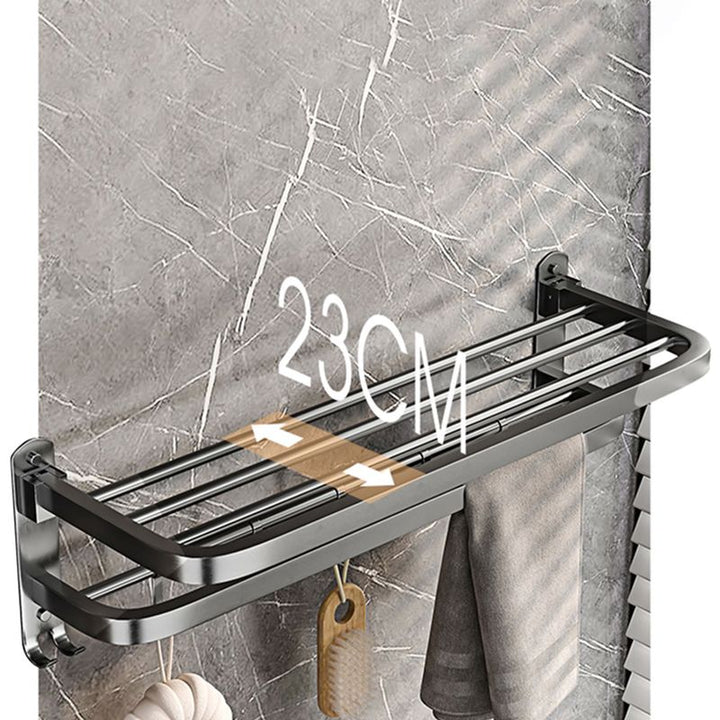 BowLift | Modern gray bathroom accessory set bathroom shelf bath hardware set