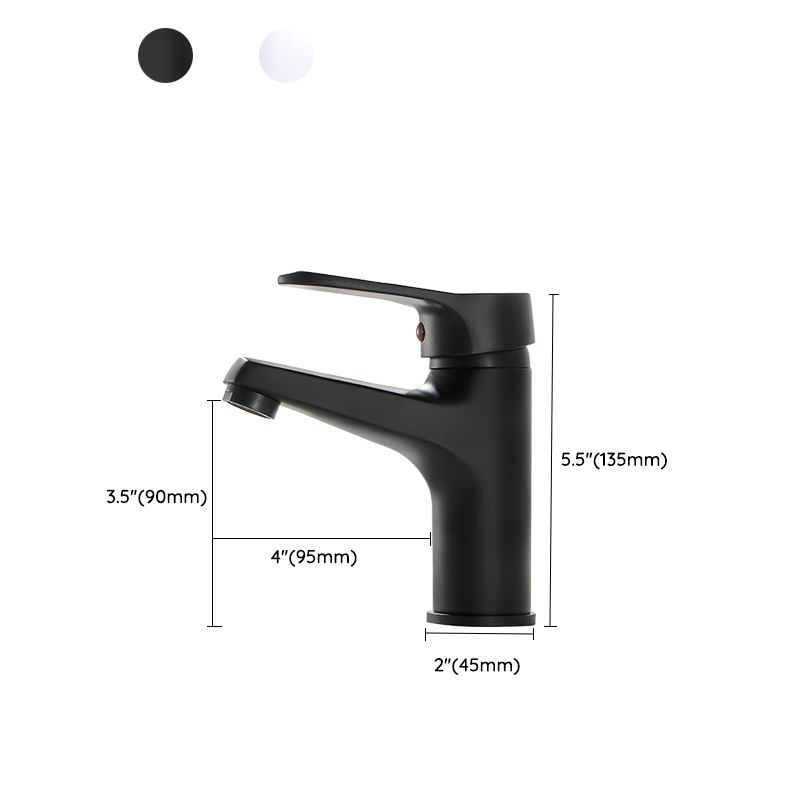 BowLift | Modern Brass Bathroom Sink Faucet Round Lever Handles Sink Faucet