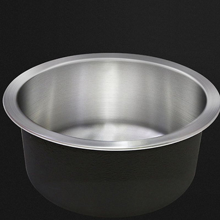 BowLift | Contemporary Single Bowl Kitchen Sink Round Stainless Steel Sink with Drain Strainer Set