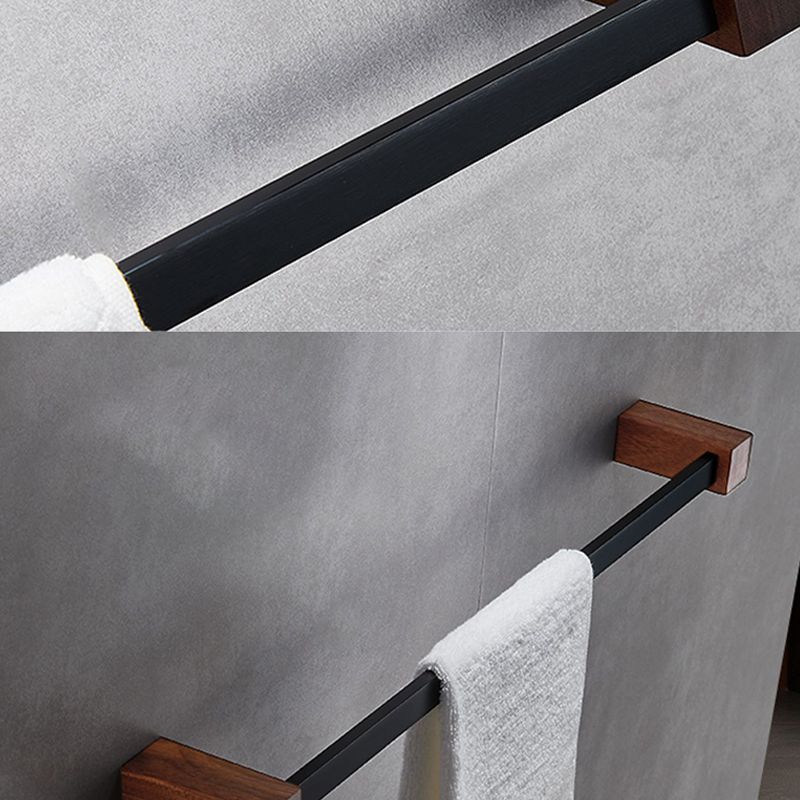 BowLift | Metal Bathroom Accessories Set Walnut Brown Bathroom Accessories Set