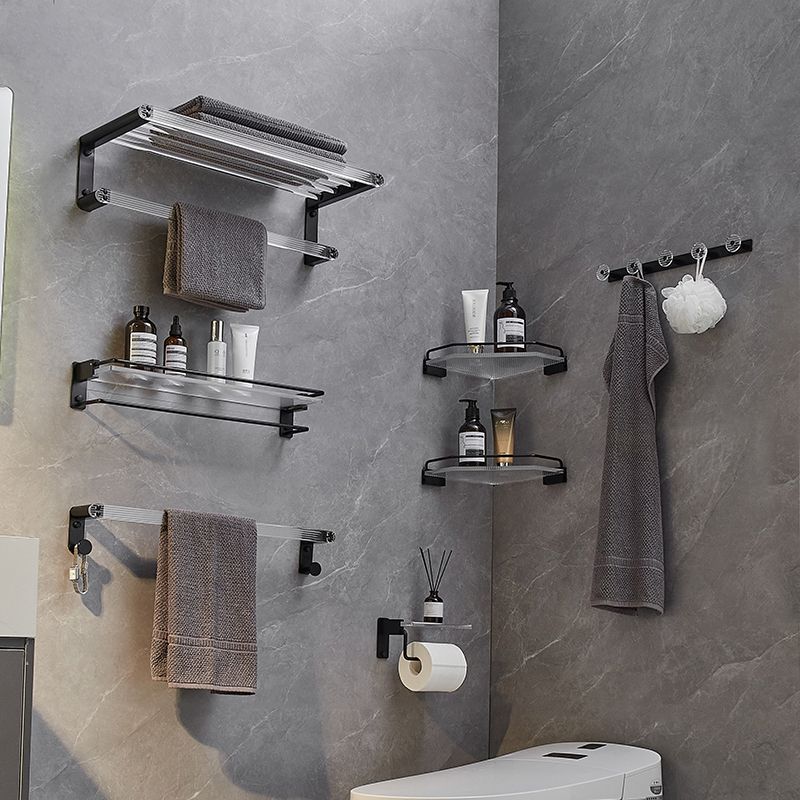 BowLift | Modern bathroom accessory set bath shelf/towel holder & bathrobe hooks included