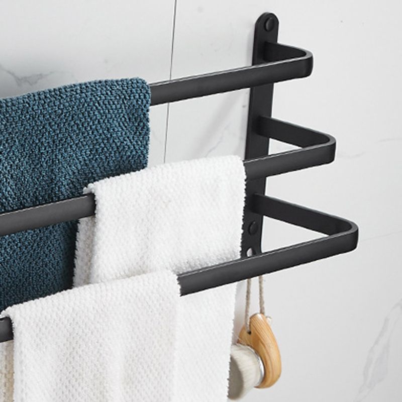 BowLift | Modern black aluminum bathroom accessory set towel bar bathroom fittings