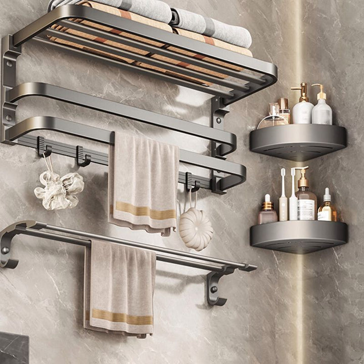 BowLift | Traditional bathroom accessory as a single piece or in a set in grey