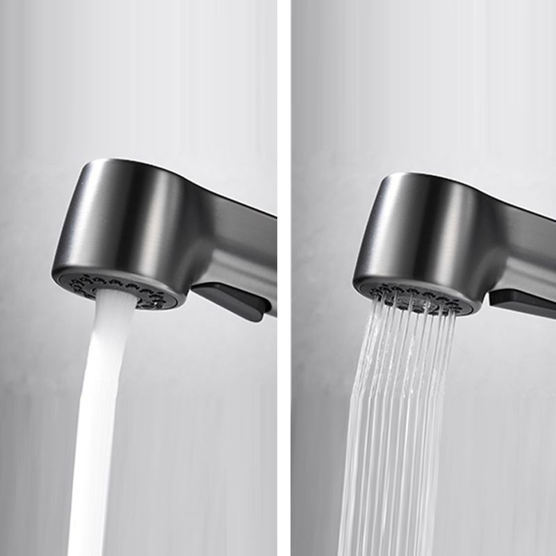 BowLift | 1-Handle Brushed Nickel Widespread Faucet Single Hole Bathroom Vessel Faucet with Brass