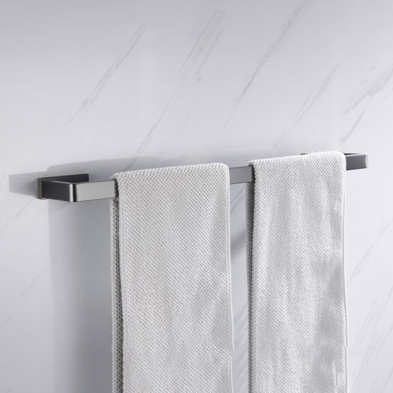 BowLift | Gray 5-piece modern bathroom accessory set made of stainless steel
