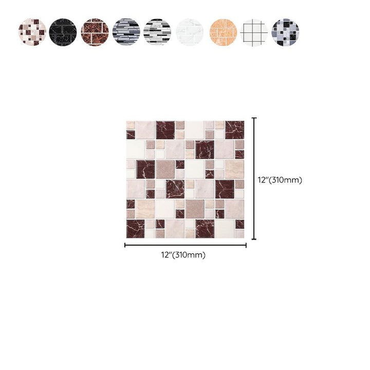 BowLift | Pattern Matte Color Stone Peel and Stick Mosaic Tile Peel and Stick Tile Set of 2