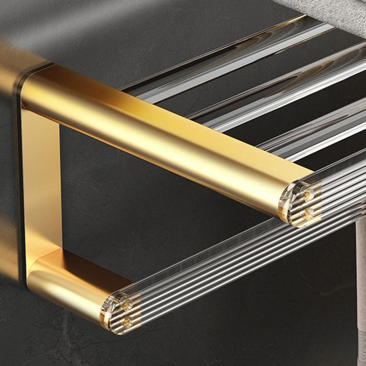 BowLift | Bathroom Accessories Set in Gold Metal and Acrylic Bathroom Accessories Set