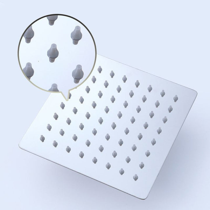 BowLift | Square Stainless Steel Showerhead in Silver 6-Inch Fixed Showerhead