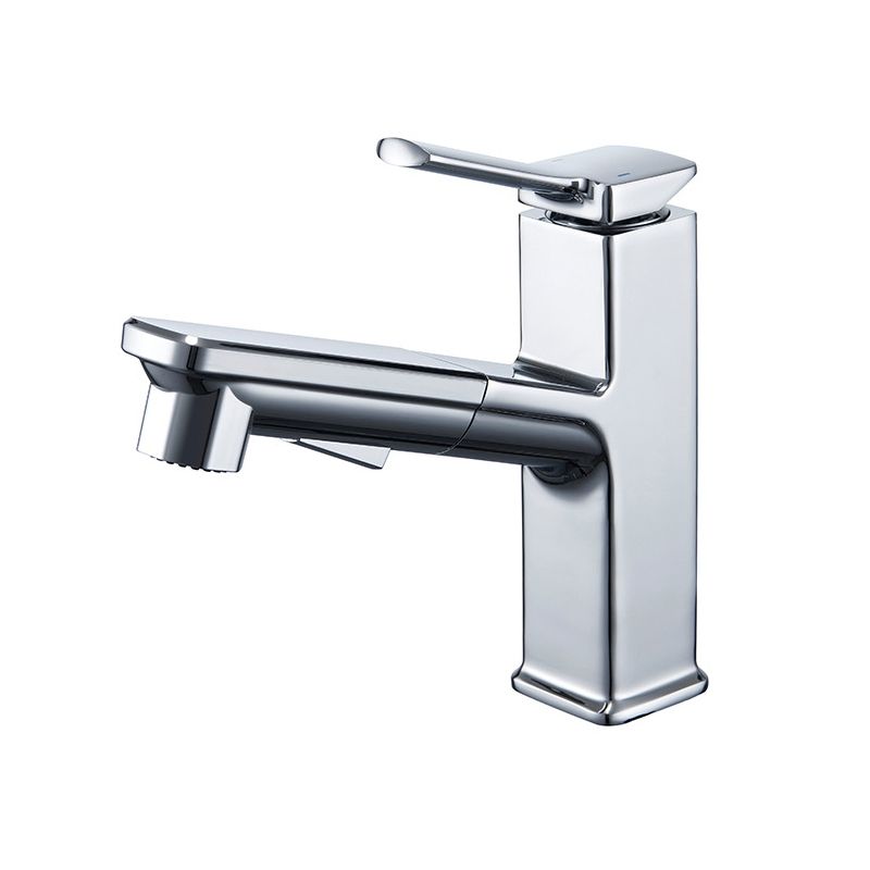 BowLift | Modern Brass Water Faucet Center Mount Bathroom Faucet with Water Hose