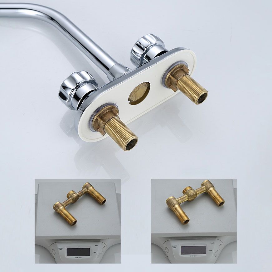 BowLift | Three-Hole Centerset Bathroom Sink Faucet Contemporary Brass Faucet