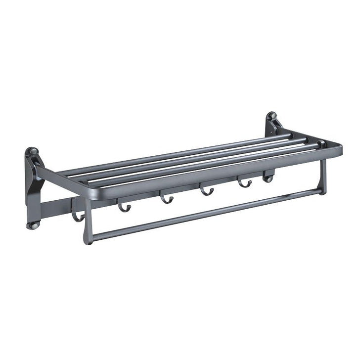 BowLift | Matt gray bathroom accessory set bathroom shelf/towel holder & paper holder included