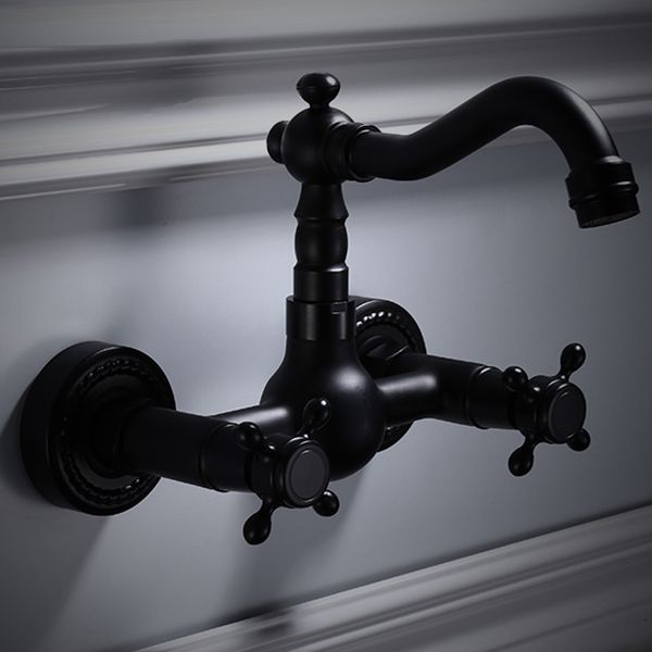 BowLift | Traditional Wall Mounted Metal Bathtub Filler Low Arc Waterfall Bathroom Faucet