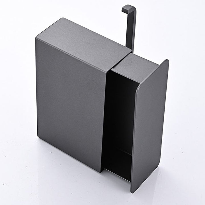 BowLift | 2-piece Stainless Steel Classic Bathroom Accessory Set Black & Chrome Paper Holder