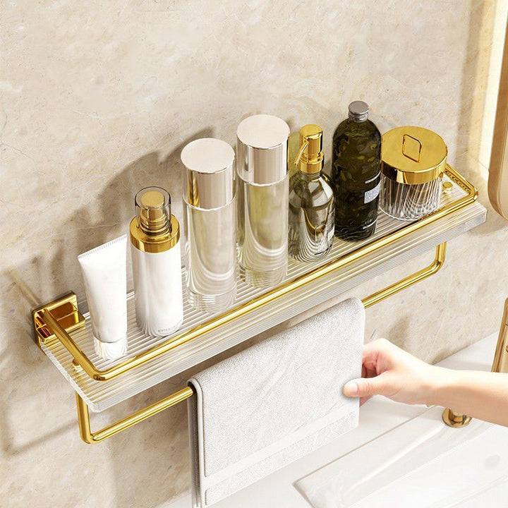 BowLift | Modern Silver/Gold Bathroom Hardware Set Bathroom Shelf Bathroom Set