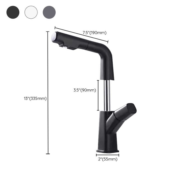 BowLift | Modern Centerset Bathroom Faucet Solid Color Copper Sink Faucet