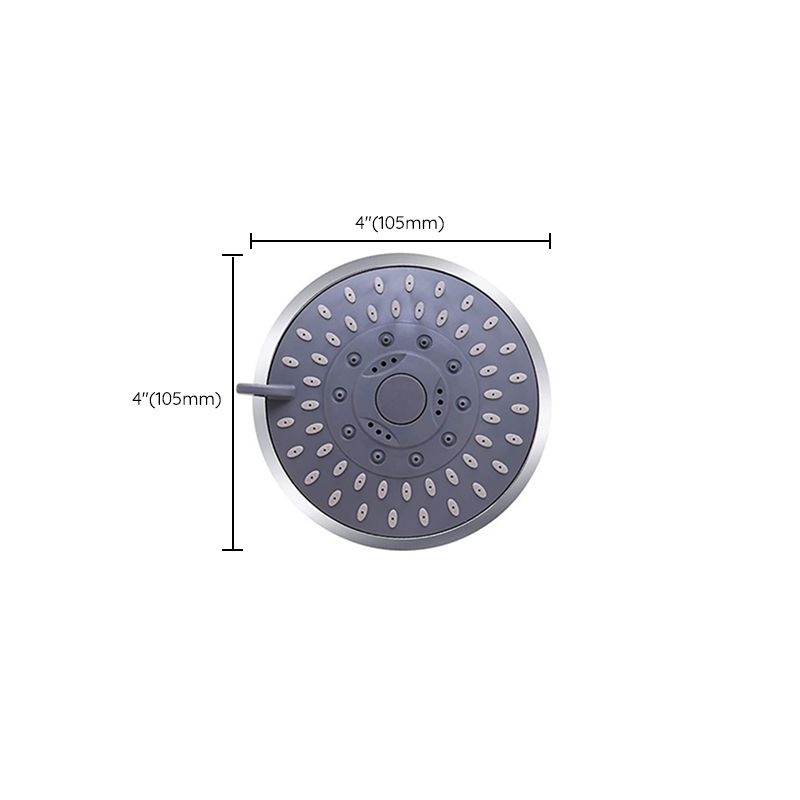 BowLift | 5 Sprays Shower Head Wall Mounted Silver Round Fixed Shower Head