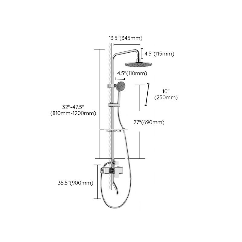 BowLift | Modern balanced printed converter faucet shower head shower fitting on the wall