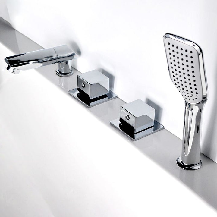 BowLift | Wall-mounted Copper Roman Bathtub Faucet Low Arc Roman Bathtub Filler Trim