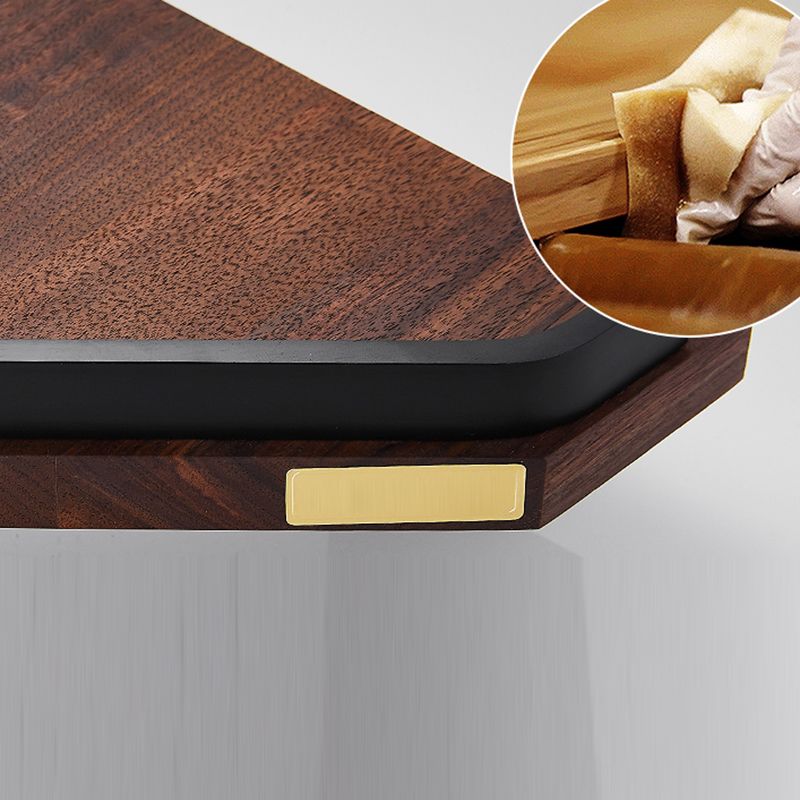 BowLift | Metal Bathroom Accessories Set Walnut Brown Bathroom Accessories Set