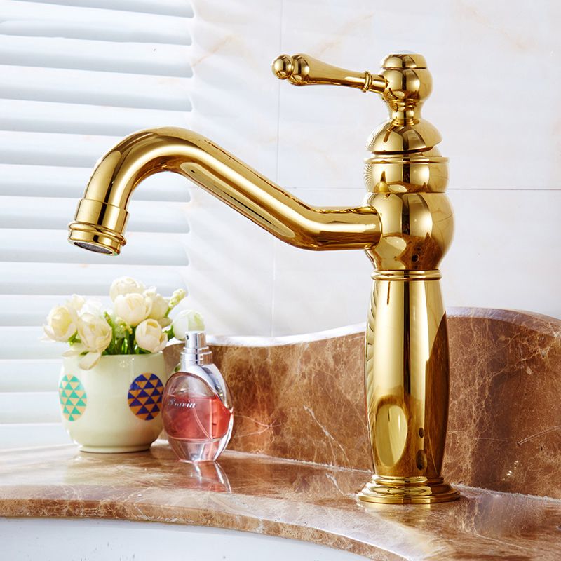 BowLift | Glam Vessel Faucet Swivel Spout Lever Handle Sink Faucet