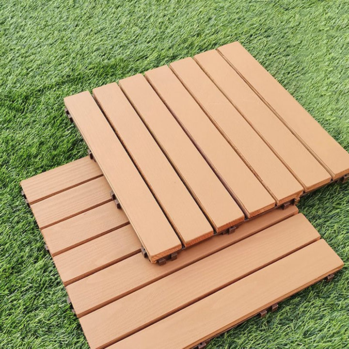 BowLift | Yellow 6-Slat Square Wood Floor Tiles Click System Floor Tiles