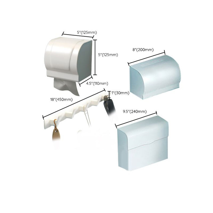 BowLift | Modern Bathroom Hardware Set White Metal Bathroom Accessory Set