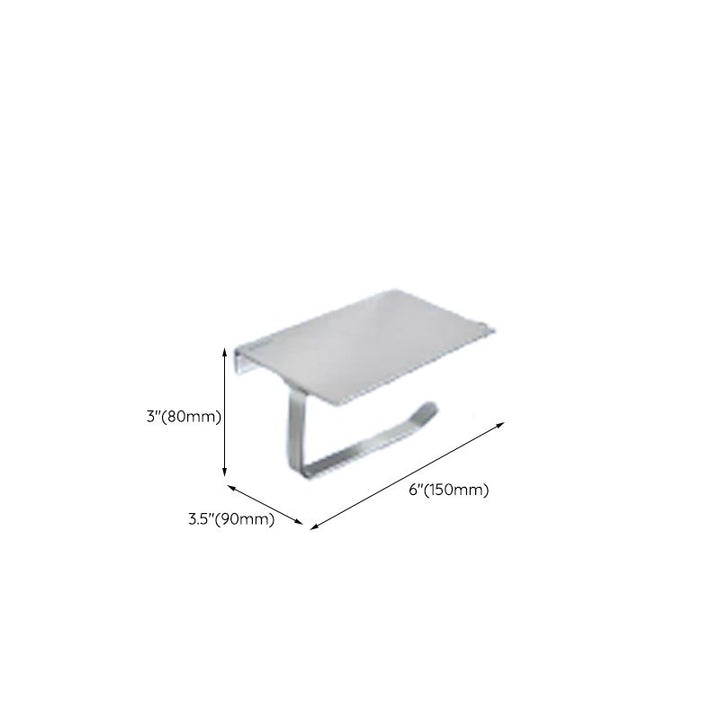 BowLift | Contemporary bathroom accessory set made of aluminum with towel holder/bath shelf