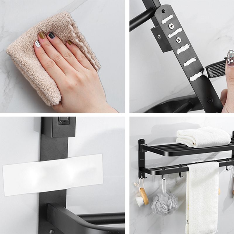 BowLift | Matt black bathroom accessory set Modern bathroom accessory hardware set