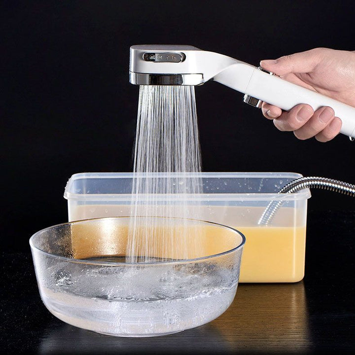 BowLift | 4-Stage Pressure Shower Head One-Button Water Stop Handheld Shower Head