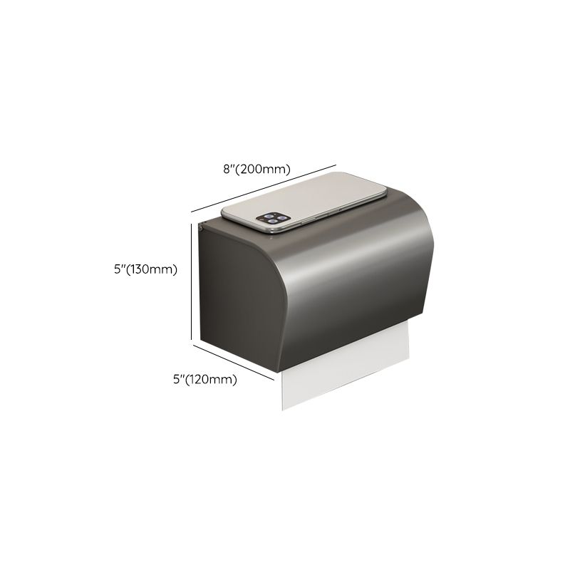 BowLift | Gray contemporary bathroom accessory set Bathroom shelf/towel holder & bathrobe hook incl.