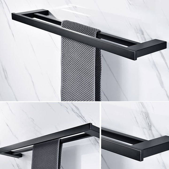 BowLift | 5-piece Modernism Bath Accessory Set in Matte Black Stainless Steel
