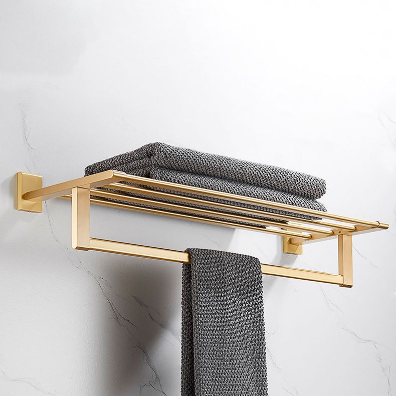 BowLift | Golden Modern 5-piece Bathroom Accessories Set Brushed Brass Towel Holder/Paper Holder