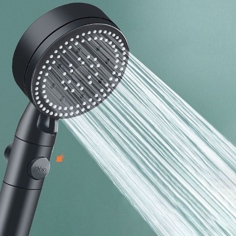 BowLift | Metal Black Shower Head Self-Cleaning Standard Round Hand Shower