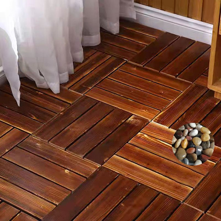 BowLift | 4-Slat Wood Floor Tiles Interlocking Installation Floor Tiles