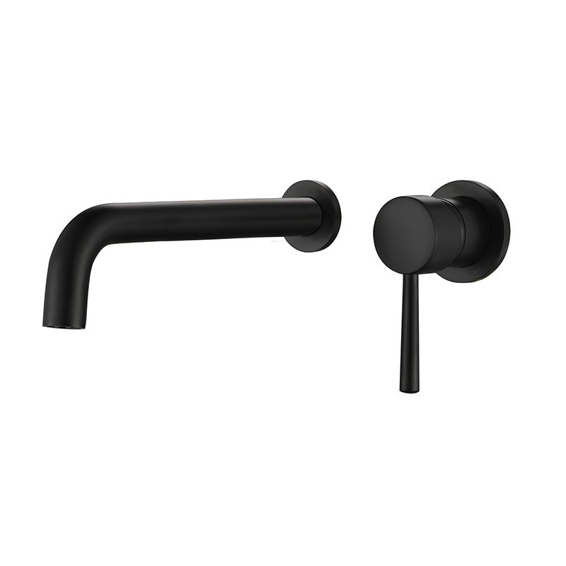 BowLift | Industrial Sink Faucet Brass Lever Handles Low Arc Wall Mounted Bathroom Faucet