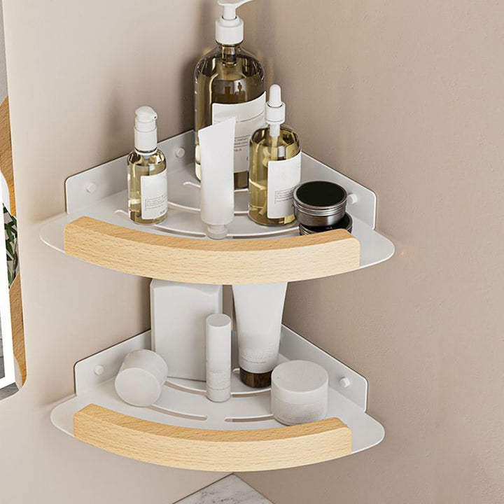 BowLift | White Metal and Solid Wood Bathroom Accessories Hardware Set