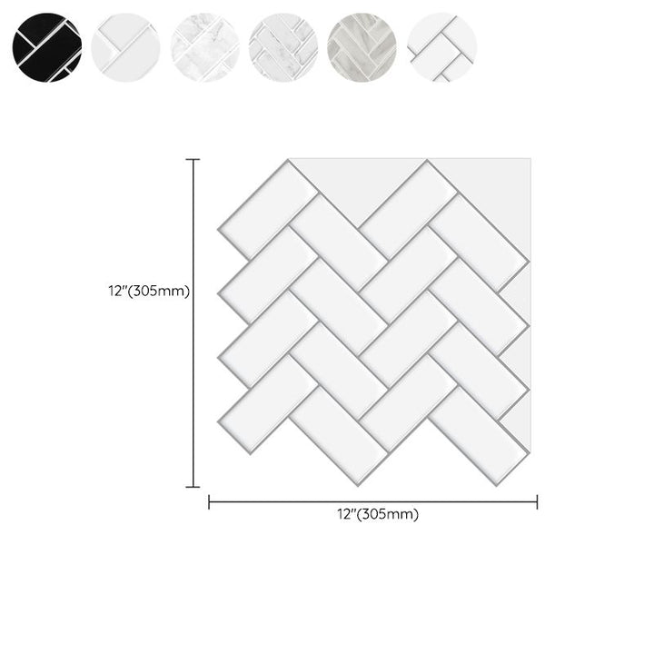 BowLift | Square Peel & Stick Mosaic Tile Herringbone Peel and Stick Wall Tile