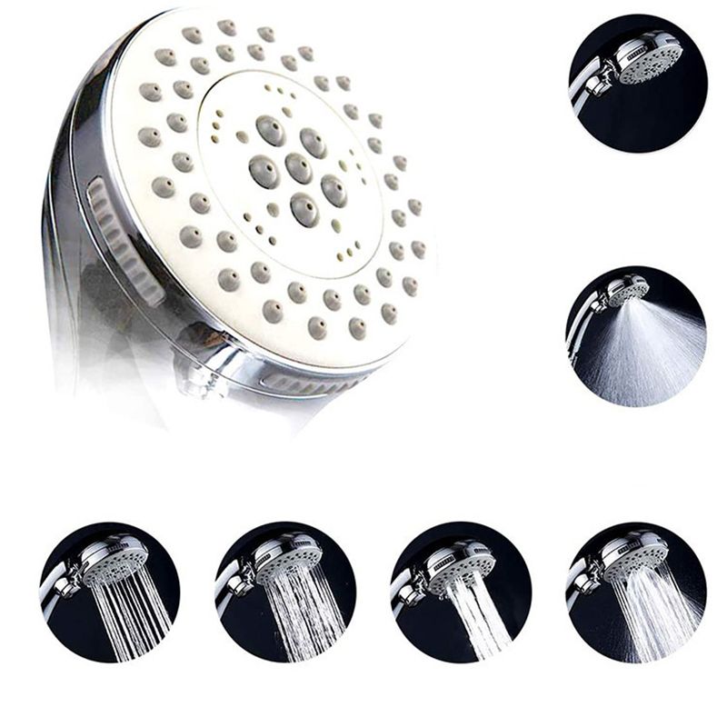 BowLift | Round Dual Shower Head Stainless Steel 5 Spray Patterns Wall Mounted Shower Head