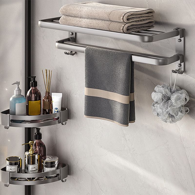 BowLift | Modern Bathroom Accessory Set Towel Bar Paper Holder Gray Bathroom Accessory Set