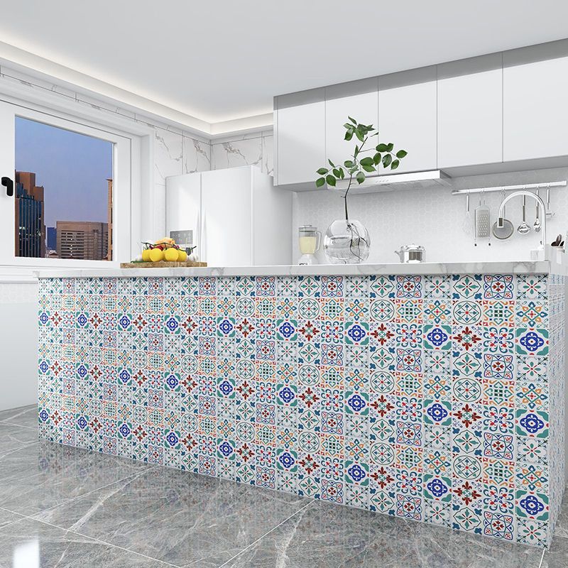 BowLift | Square Print Plastic Peel & Stick Tile Field Tile for Backsplash Wall