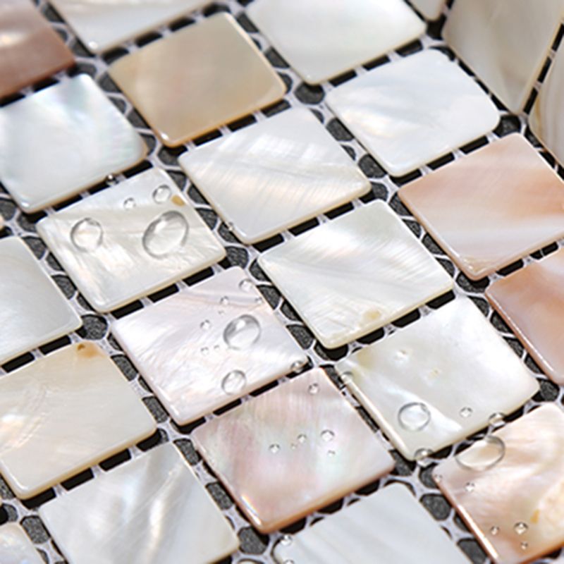 BowLift | Modern Peel-and-Stick Wall Tiles Stone Composite Grid Peel-and-Stick Tiles for the Shower