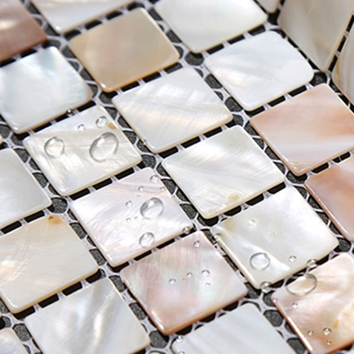 BowLift | Modern Peel-and-Stick Wall Tiles Stone Composite Grid Peel-and-Stick Tiles for the Shower