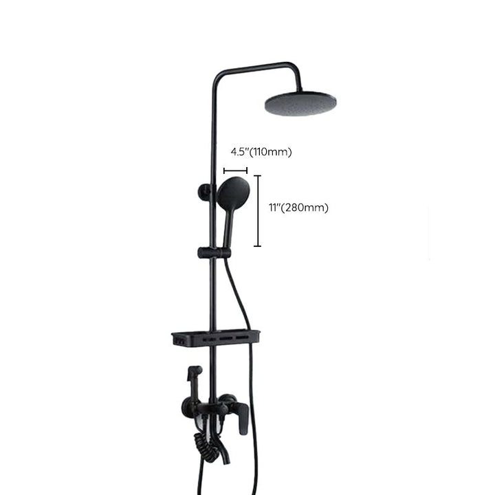 BowLift | Modern adjustable swivel shower head metal shower fixture on the wall