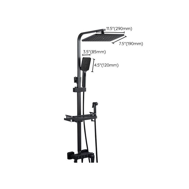 BowLift | Adjustable Spray Sample Shower Combination Metal Shower Fitting Arm Shower Head with Slip Bar