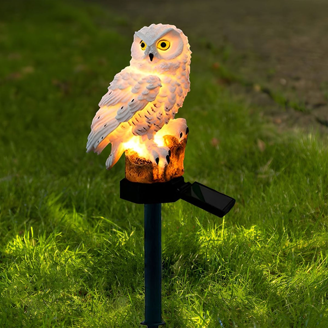 Solar-powered garden lamp with decorative owl design – LED outdoor light for the garden | Bowlift