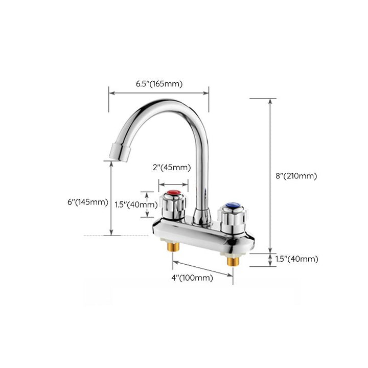 BowLift | Knob Handle Brass Faucet High Arc Swivel Sink Faucet for Bathroom
