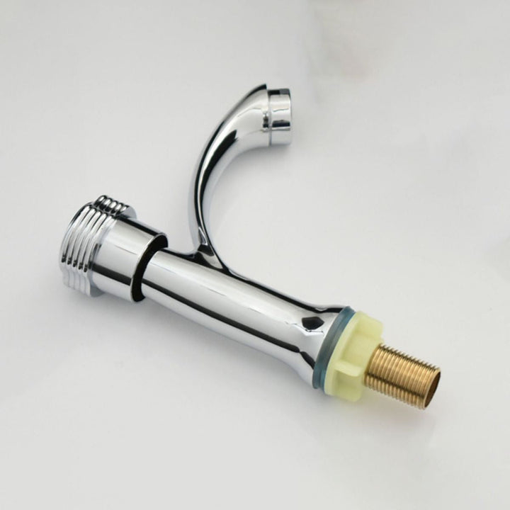 BowLift | Modern bathroom faucet chrome knob handle with water hose sink faucet