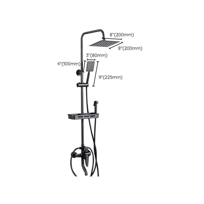 BowLift | Adjustable Spray Sample Shower Combination Metal Shower Fitting Arm Shower Head with Slip Bar